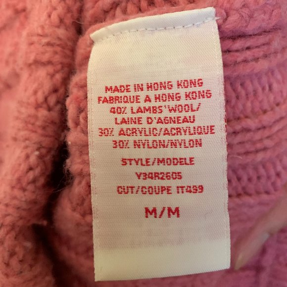 Half zip with hood & pocket pink sweater by Guess - Picture 4 of 4